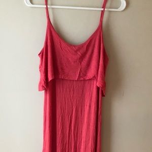 Pink Maxi Flutter Top Dress